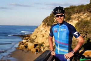 Cadel Evans at Torquay in the 2019 race jersey