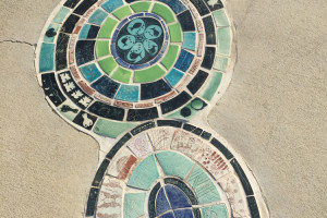 Sea turtle inspired mosiacs along the Surf Coast Walk