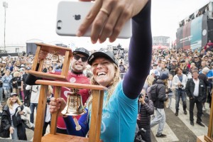 The coveted Bells trophy at the Rip Curl Pro Bells Beach